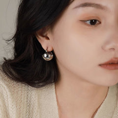 Nicolette Vintage-Inspired Sphere Huggie Earrings