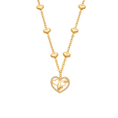 Open Heart Cubic Zirconia Pendant Necklace