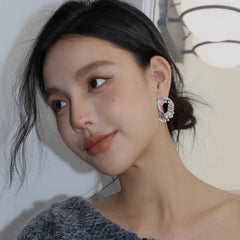 Daphne Statement Pavé Tassel Drop Earrings