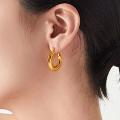 Twisted Multi-Row Hoop Earrings