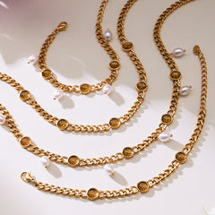 Beaded Charm Chain Necklace or Bracelet