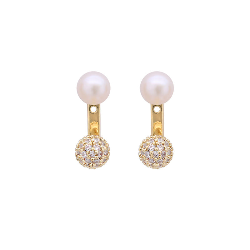 Camille Vintage-Inspired Pearl Stud Earrings No. 264251