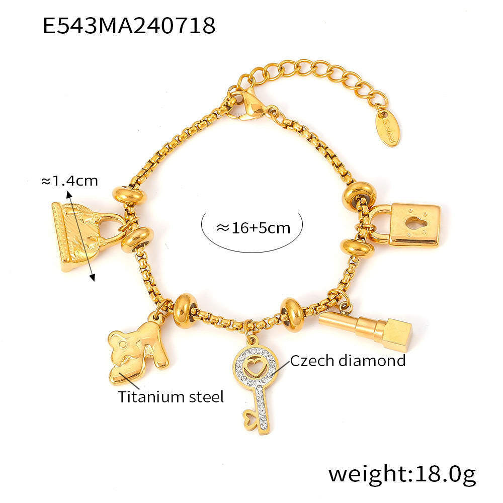 18K Gold-Plated & Silver-Tone Charm Bracelets