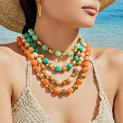 Color Resin and Metallic Bead Jewelry