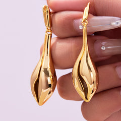 18K Gold-Plated Openwork Shell Drop Earrings