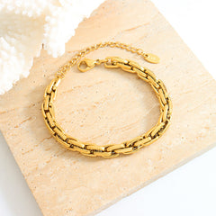 18K Gold-Plated Bold Link Bracelet