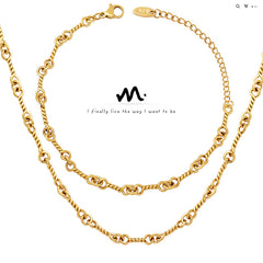 Interlocking Link Necklace & Bracelet