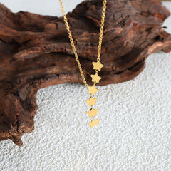 Star Drop Lariat Necklace