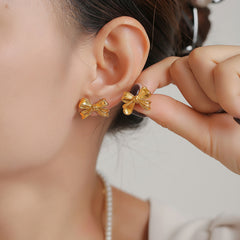 Bow Earrings or Pearl-Look Necklace