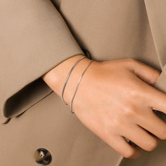 Double-Layer Flat Chain Bracelet