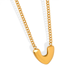 Sculptural Heart Pendant Necklace