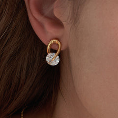 Daphne Pavé Stud Earrings No. 330107