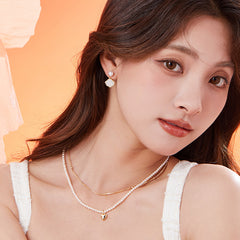 Marielle Vintage-Inspired White Mother-of-Pearl Stud Earrings