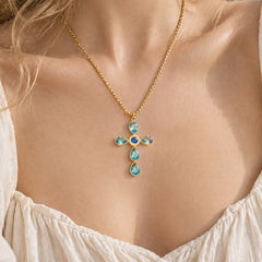 Cubic Zirconia Cross Necklace or Pendant