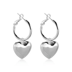 Camille Vintage-Inspired Heart Hoop Earrings
