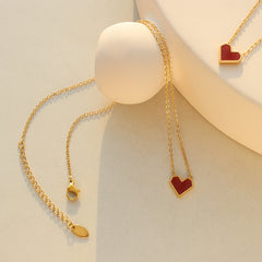18K Gold-Plated Heart Pendant Necklace