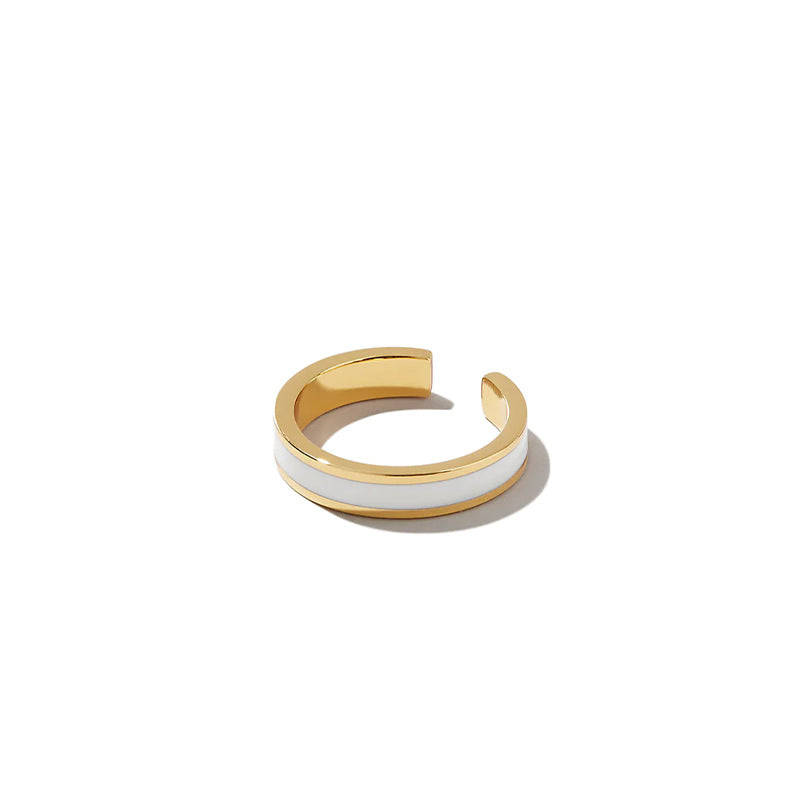 Daphne Vintage-Inspired Enamel Adjustable Ring