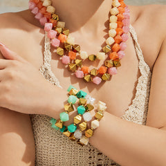 Faceted Color Resin Geometric Jewelry