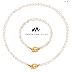 Freshwater Pearl Toggle Necklace & Bracelet