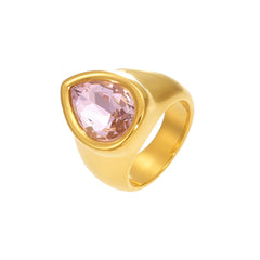 Teardrop Cubic Zirconia Statement Ring