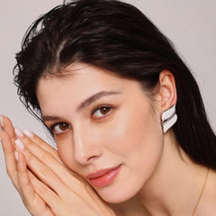 18K Gold-Plated Enamel Wing Stud Earrings