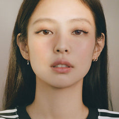 Daphne Dainty Pavé Teardrop Hoop Earrings