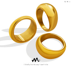 18K Gold-Plated Smooth Band Ring