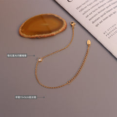 Gold-Tone Single Sparkling Accent Bracelet