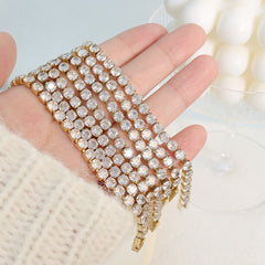 18K Gold-Plated Cubic Zirconia Tennis Bracelet