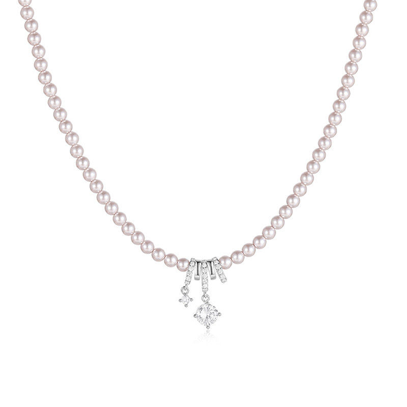 Nicolette Vintage-Inspired Pearl Pavé Teardrop Choker Necklace