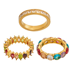Color Cubic Zirconia Band Ring Designs