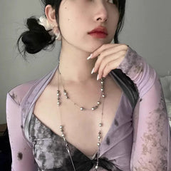 Nicolette Pearl Stardust Choker Necklace No. 030075