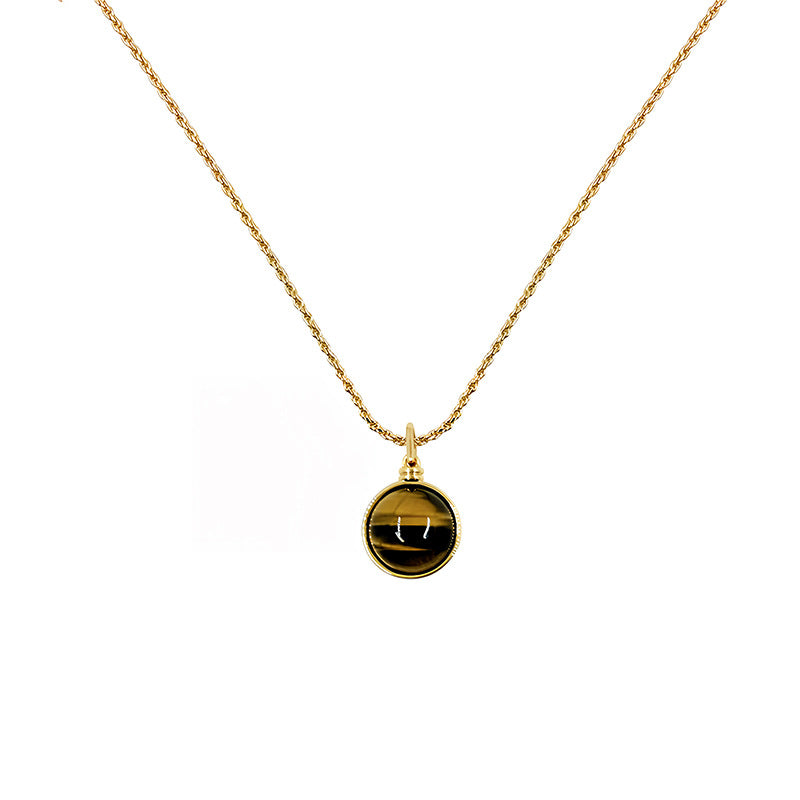 Daphne Tiger-Eye Pearl Beaded Necklace