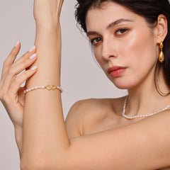 Freshwater Pearl Infinity Detail Bracelet