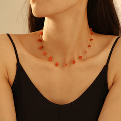 Natural Stone Station Necklace & Bracelet