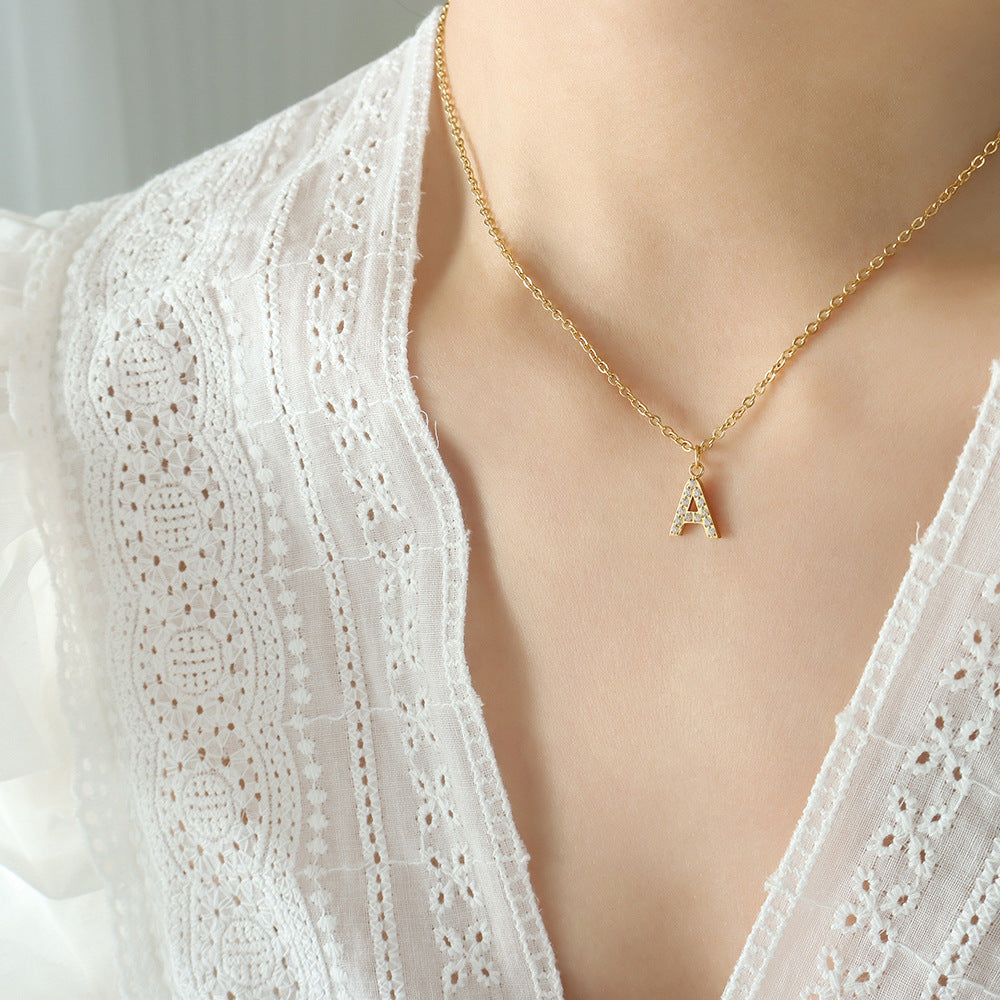 Sparkling Initial Pendant Necklace
