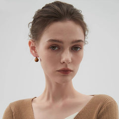 Nicolette Vintage-Inspired Tiger-Eye Stud Earrings No. 532155
