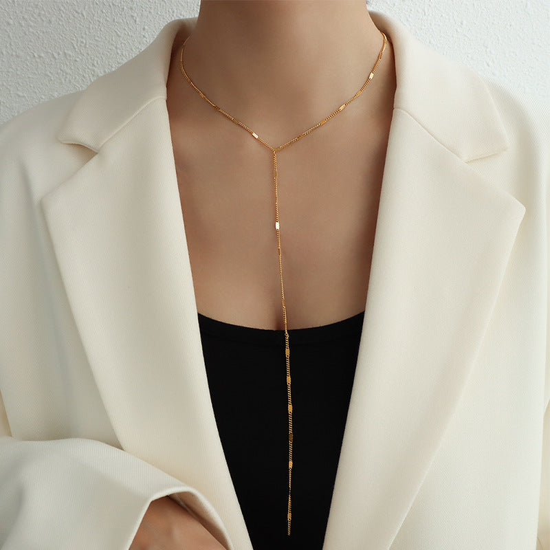 Fine Y Drop Necklace or Layering Set