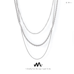Layered Silver-Tone Chain Necklace