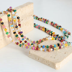 Multicolor Natural Stone Necklace or Bracelet