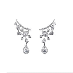Camille Pavé Teardrop Stud Earrings No. 491131