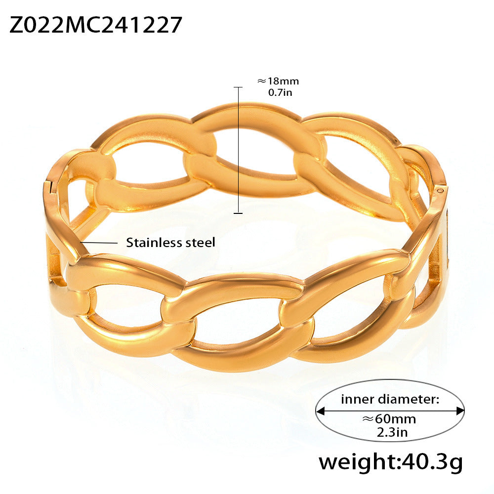 18K Gold-Plated Statement Bangle Designs