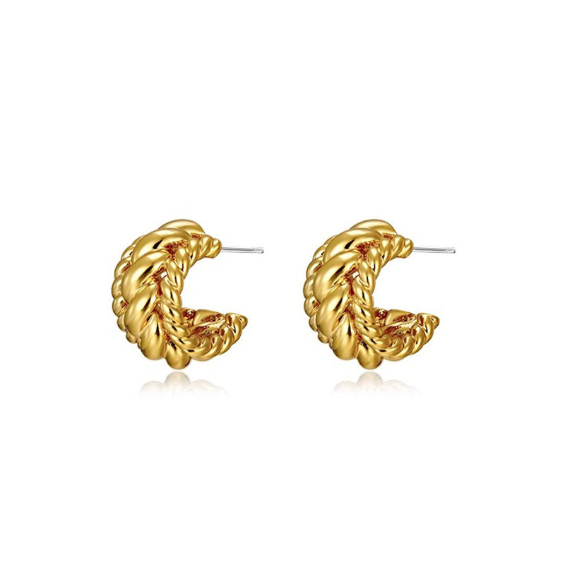 Nicolette Vintage-Inspired Twisted Hoop Earrings
