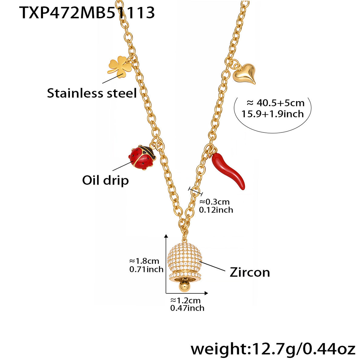 Bell and Charm Necklace or Bracelet