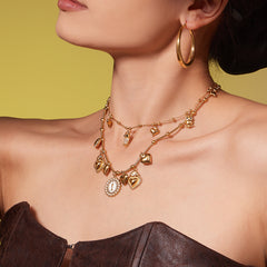 Ornate Charm Pendant Necklace