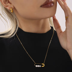 Gold-Tone Pearl and Pendant Layering Necklace Designs