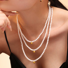 Shell Pearl-Look Bead Charm Bracelet