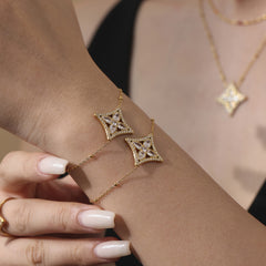 Cubic Zirconia Geometric Flower Jewelry
