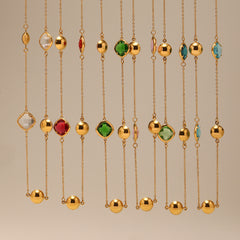 Faceted Czech Glass Long Necklace