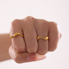 Sculptural Curved Open Ring